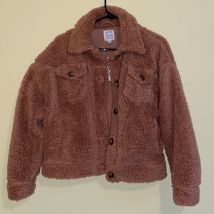 Dusty Rose Sherpa Jacket